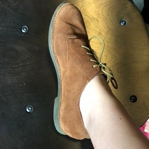 Brown/Gingerbread faux leather Oxfords